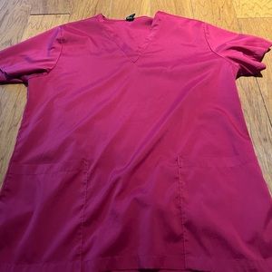 Viaoli Women’s Scrubs Set Joggers V-neck in Hot Pink